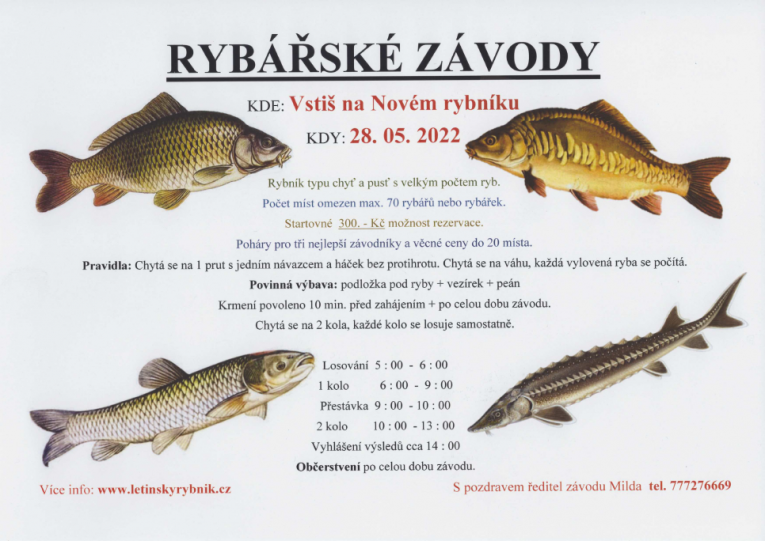 Rybářské závody 28.5.2022
