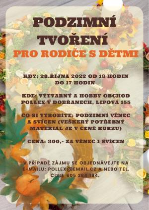 Pozvánka na výrobu věndů a svícnů.